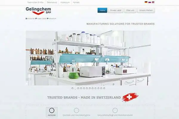 Webseite Gelingchem GmbH & Co. KG