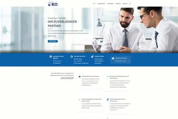 Webseite Virtuelles Büro