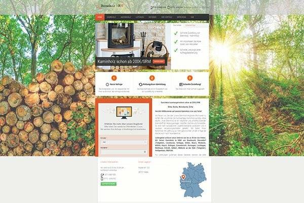 Webseite für Kaminholz & Brennholz Ganna Onipchenko